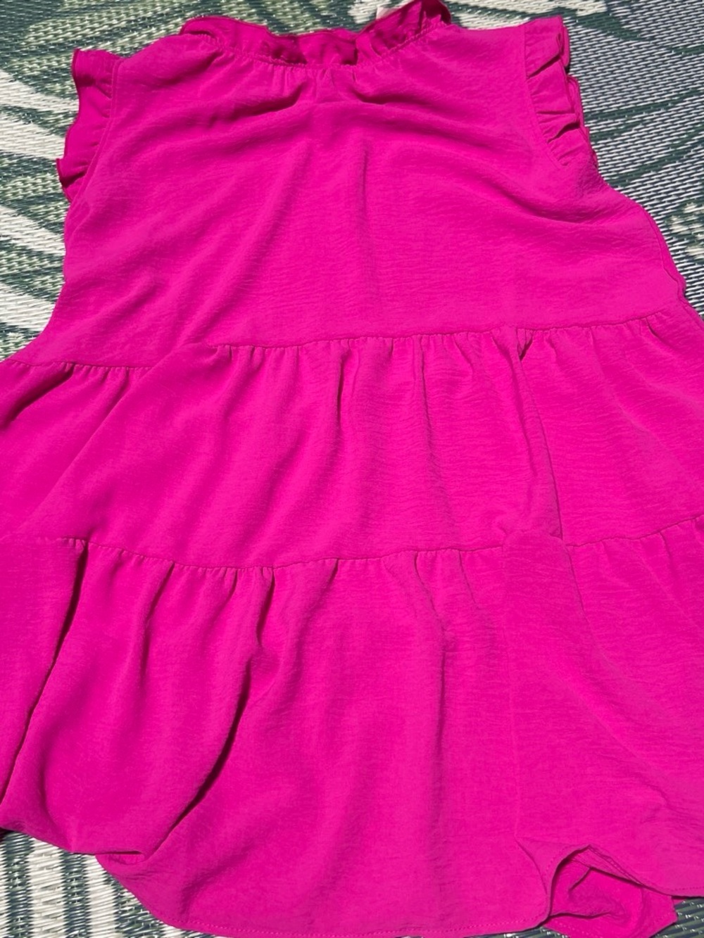 First Love Hot Pink Tiered Girls Dress